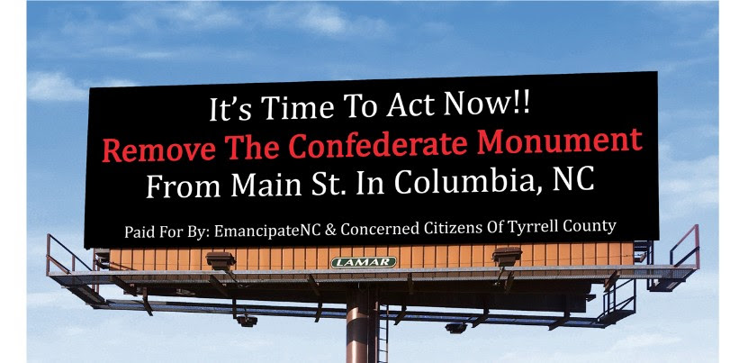 Emancipate NC Raises A Billboard in Tyrrell County