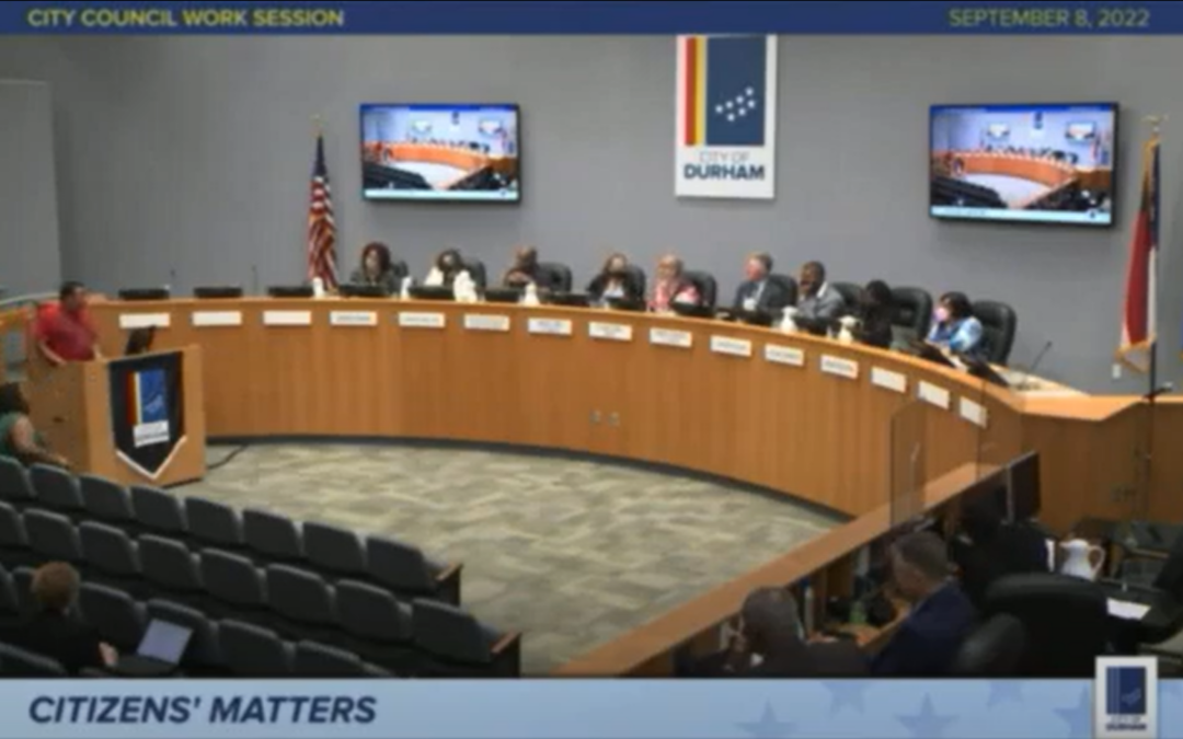 Darryl Howard testifies to city council