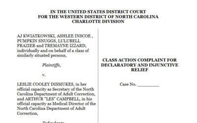 Emancipate NC Files Lawsuit with ACLU of NC to Challenge Ban on Gender-Affirming Care for Incarcerated People